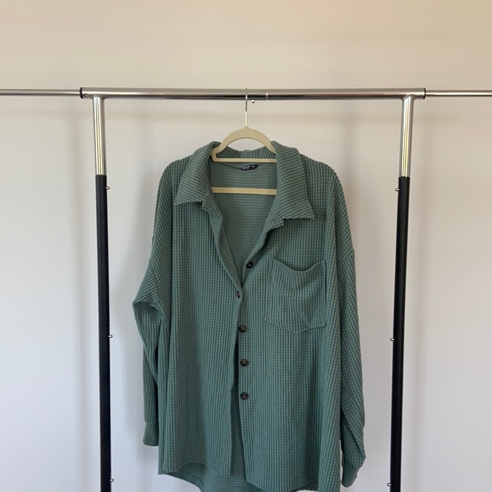 waffle knit jacket
